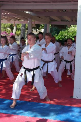 Erän karatekat kataharjoituksissa